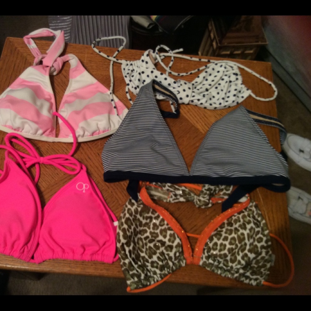 Lot of 5 size medium bathing suit tops